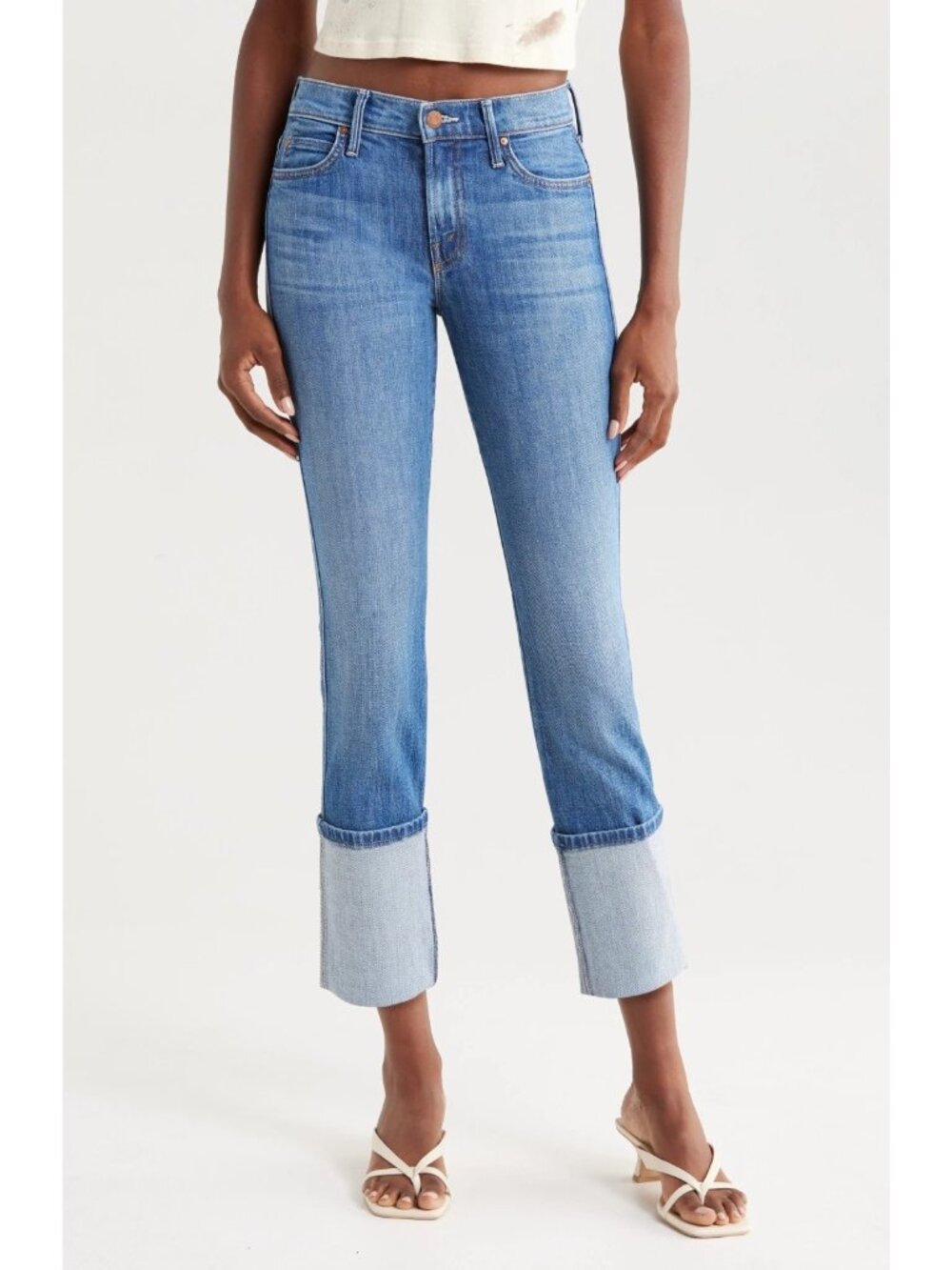 MOTHER Lil' High Waisted Pony Boy Ankle Women's Crop Slim Jeans Size 28 / US 6